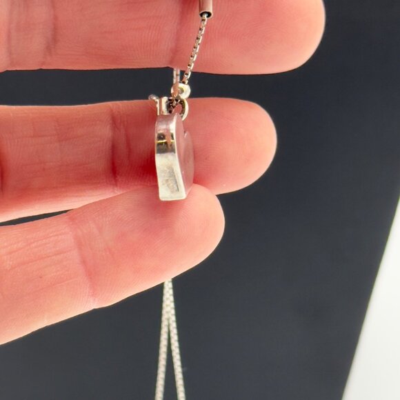 DIDAE 925 Sterling Silver Vintage Signed Heart Link Style Chain Necklace 16" - Picture 8 of 16